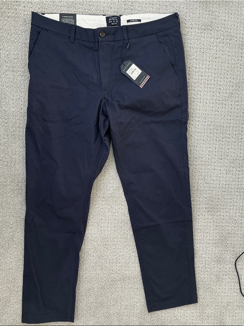 Ben Sherman Dark Navy Slim Chinos